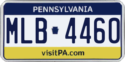 PA license plate MLB4460