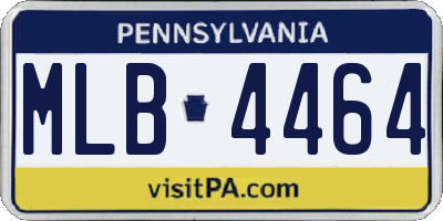 PA license plate MLB4464