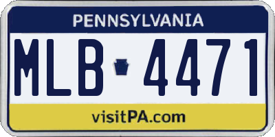 PA license plate MLB4471