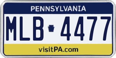 PA license plate MLB4477