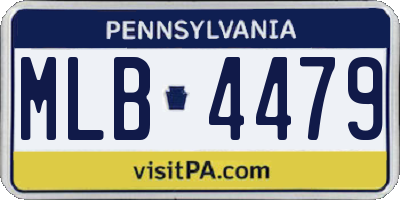 PA license plate MLB4479