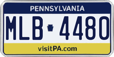 PA license plate MLB4480