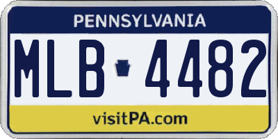 PA license plate MLB4482