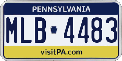 PA license plate MLB4483