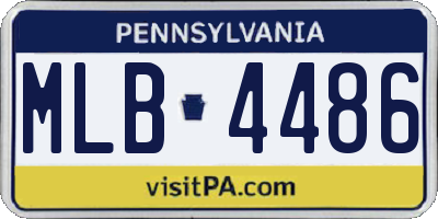 PA license plate MLB4486