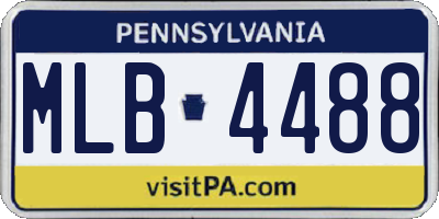 PA license plate MLB4488