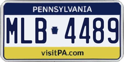 PA license plate MLB4489