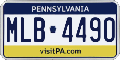 PA license plate MLB4490