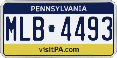 PA license plate MLB4493