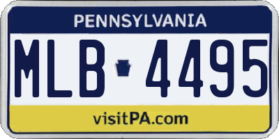 PA license plate MLB4495
