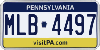 PA license plate MLB4497