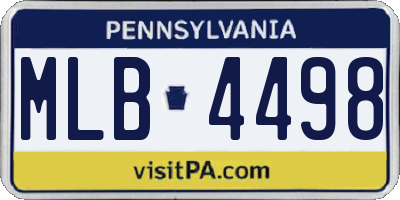 PA license plate MLB4498