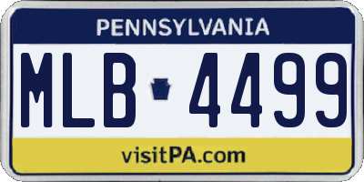 PA license plate MLB4499