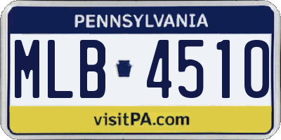 PA license plate MLB4510