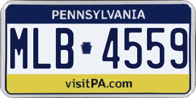 PA license plate MLB4559