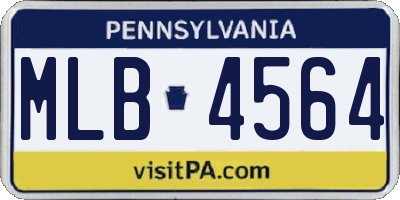 PA license plate MLB4564