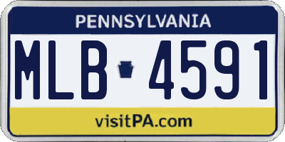 PA license plate MLB4591