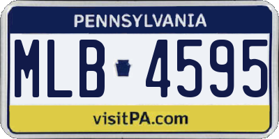 PA license plate MLB4595