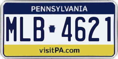 PA license plate MLB4621