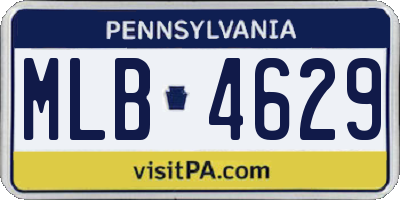 PA license plate MLB4629