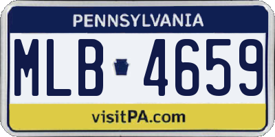 PA license plate MLB4659