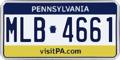 PA license plate MLB4661