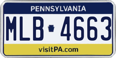 PA license plate MLB4663