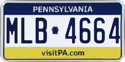 PA license plate MLB4664