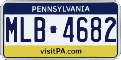 PA license plate MLB4682