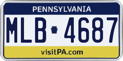 PA license plate MLB4687