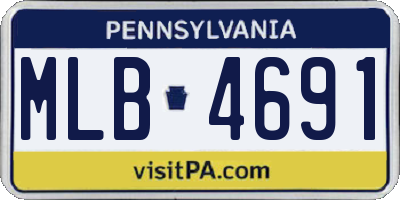 PA license plate MLB4691
