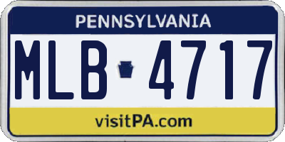 PA license plate MLB4717