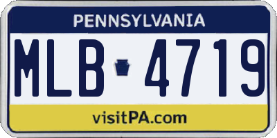 PA license plate MLB4719