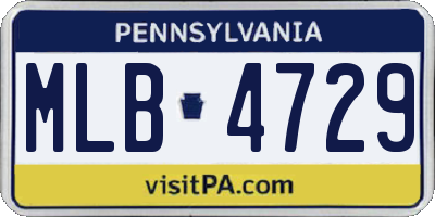 PA license plate MLB4729