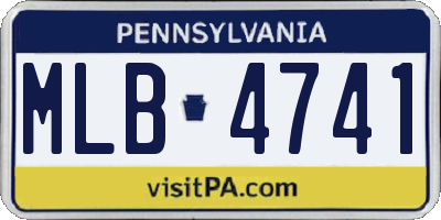 PA license plate MLB4741