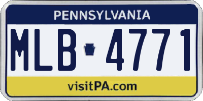 PA license plate MLB4771