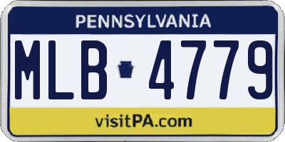 PA license plate MLB4779