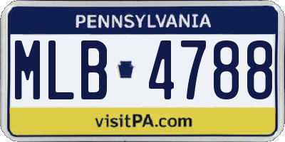 PA license plate MLB4788