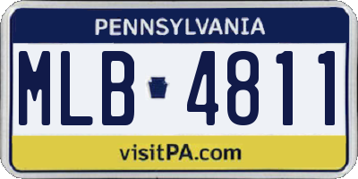 PA license plate MLB4811