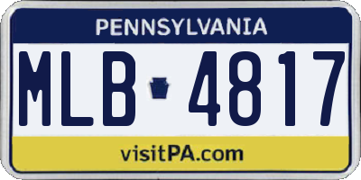 PA license plate MLB4817