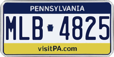 PA license plate MLB4825
