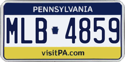 PA license plate MLB4859