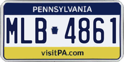 PA license plate MLB4861