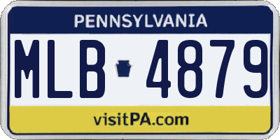 PA license plate MLB4879