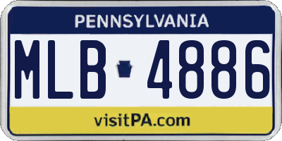 PA license plate MLB4886