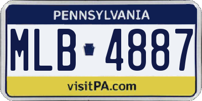PA license plate MLB4887