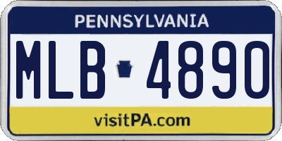 PA license plate MLB4890