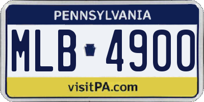 PA license plate MLB4900