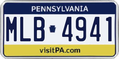 PA license plate MLB4941
