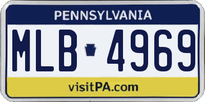 PA license plate MLB4969